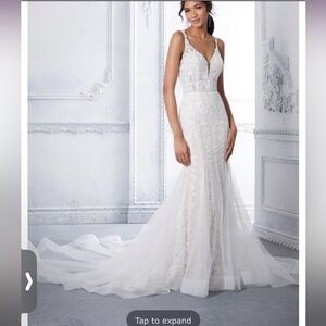 Mori Lee White Embroidered Bridal Gown